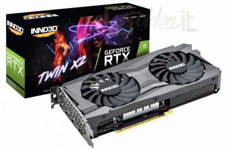 Videókártya Inno3D GeForce RTX 3060 Twin X2 (LHR) - N30602-12D6-119032AH