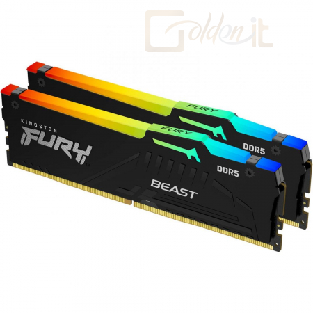 RAM Kingston 16GB DDR5 6000MHz Kit(2x8GB) Fury Beast RGB Black - KF560C40BBAK2-16