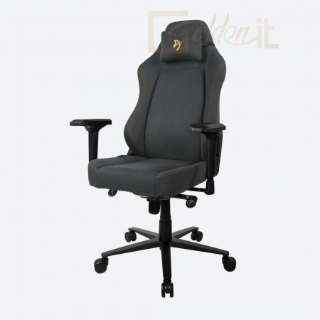 Gamer szék Arozzi Primo Woven Fabric Gaming Chair Black/Gold - PRIMO-WF-BKGD