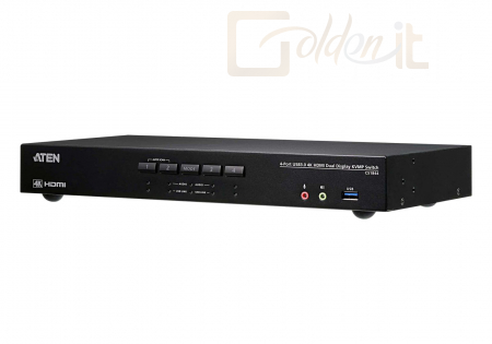 Hálózati eszközök ATEN 4-Port USB 3.0 4K HDMI Dual Display KVMP Switch - CS1844-AT-G