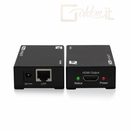 Hálózati eszközök ACT AC7800 HDMI extender set, single CAT6 50m Black - AC7800
