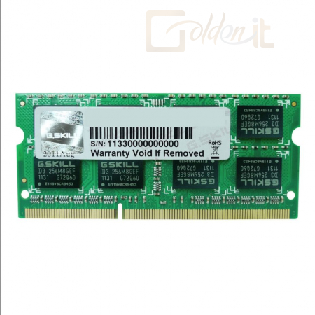 RAM - Notebook G.SKILL 4GB DDR3L 1600MHz SODIMM - F3-1600C9S-4GSL