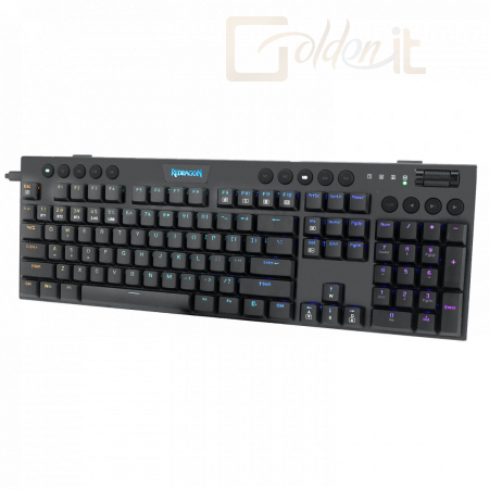 Billentyűzet Redragon Horus, wired&2.4G&BT mechanical Keyboard, RGB, brown switch - K618-RGB_BROWN_HU