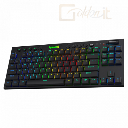 Billentyűzet Redragon Horus TKL, wired&2.4G&BT mechanical Keyboard, RGB, brown switch - K621-RGB_BROWN_HU