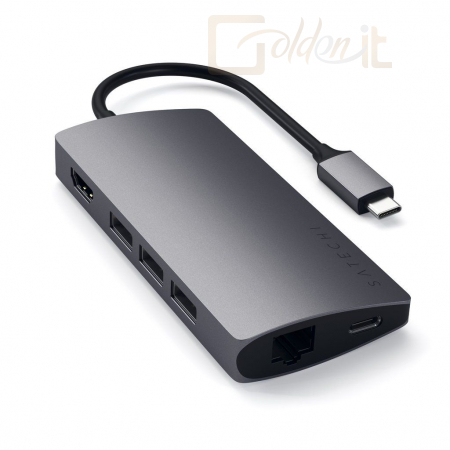 Notebook kiegészitők Satechi Type-C Multi-Port Adapter 4K with Ethernet V2 Adapters Space Gray - ST-TCMA2M