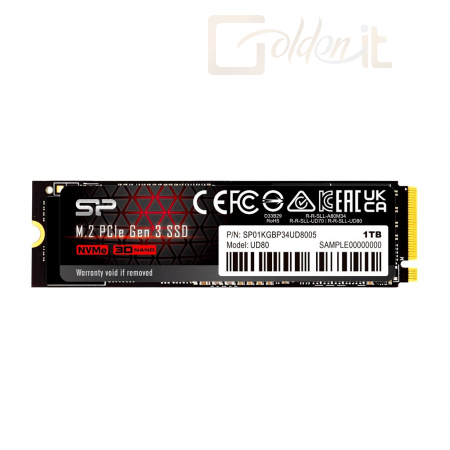 Winchester SSD Silicon Power 1TB M.2 2280 NVMe UD80 - SP01KGBP34UD8005