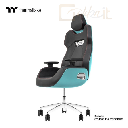 Gamer szék Thermaltake Argent E700 Real Leather Design by Studio F. A. Porsche Gaming Chair Turquoise - GGC-ARG-BTLFDL-01