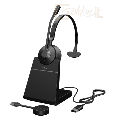 Fejhallgatók, mikrofonok Jabra Engage 55 UC Mono Headset + Charging Stand Black - 9553-415-111