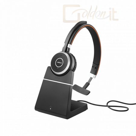 Fejhallgatók, mikrofonok Jabra Evolve 65 SE MS Mono incl. Charging Stand Bluetooth Headset Black - 6593-833-399