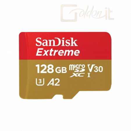 USB Ram Drive Sandisk 128GB microSDXC Class 10 U3 V30 A2 Extreme for Mobile Gaming - SDSQXAA-128G-GN6GN