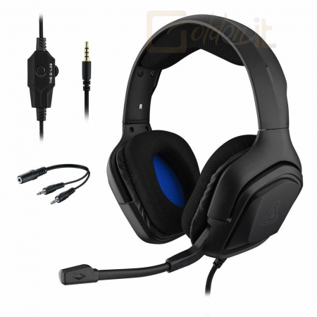 Fejhallgatók, mikrofonok The G-Lab Korp Cobalt Gaming Headset Black - KORP-COBALT/B