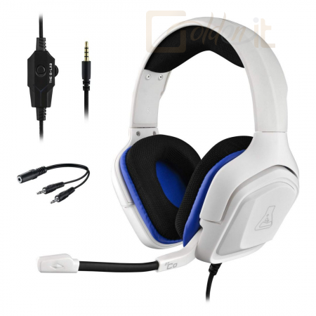 Fejhallgatók, mikrofonok The G-Lab Korp Cobalt Gaming Headset White - KORP-COBALT-W