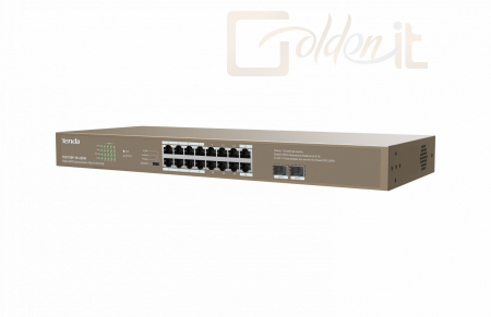 Hálózati eszközök Tenda TEG1118P-16-250W 16-port 16GE+2SFP Ethernet Switch With 16-Port PoE Switch - TEG1118P-16-250W