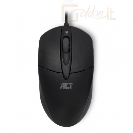 Egér ACT Wired Optical Mouse 1000 DPI Black - AC5005