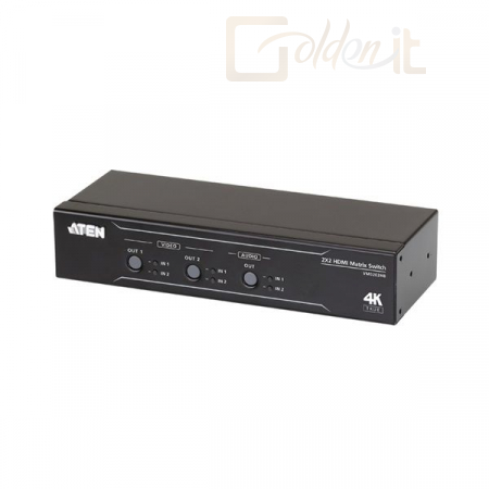 Hálózati eszközök ATEN 2 x 2 True 4K HDMI Matrix Switch with Audio De-Embedder - VM0202HB-AT-G