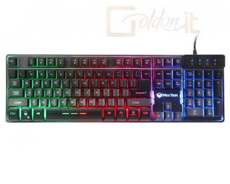 Billentyűzet Meetion K9300 Colorful Rainbow Backlit Gaming Keyboard Black HU - MT-K9300