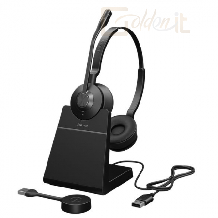 Fejhallgatók, mikrofonok Jabra Engage 55 UC Duo Wireless Headset Black - 9559-415-111