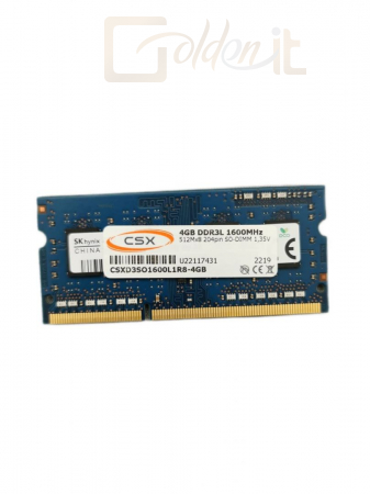 RAM - Notebook CSX 4GB DDR3L 1600Mhz SODIMM - CSXD3SO1600L1R8-4GB