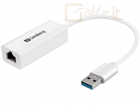Hálózati eszközök Sandberg USB3.0 Gigabit Network Adapter White - 133-90