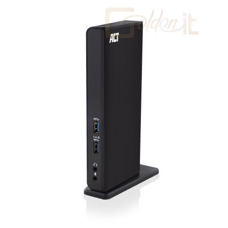Mobilrack ACT AC7049 USB-C or USB-A Dual Monitor Docking Station Black - AC7049