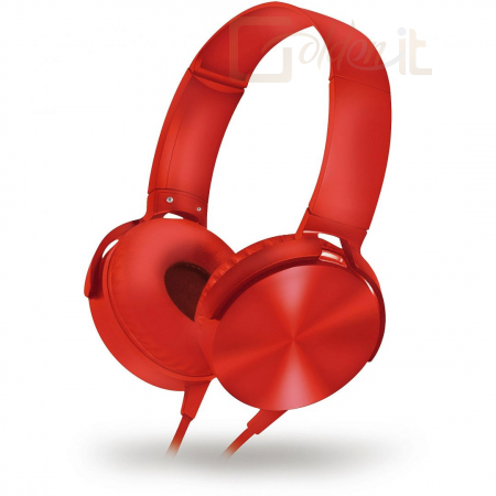 Fejhallgatók, mikrofonok Platinet FreeStyle Stereo Extra Bass Wired Headset Red - FH07R