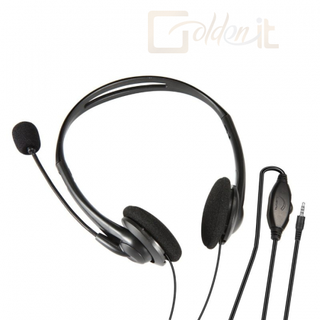Fejhallgatók, mikrofonok Platinet Freestyle 2010 Chat Stereo Headset Black - FH2010