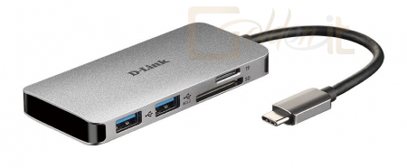 Notebook kiegészitők D-Link DUB‑M610 6‑in‑1 USB‑C Hub with HDMI/Card Reader/Power Delivery - DUB-M610