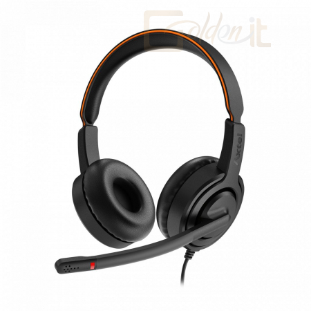Fejhallgatók, mikrofonok Axtel Voice UC45 duo NC Headset Black - AXH-V45UCD