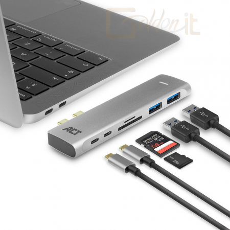 Notebook kiegészitők ACT AC7025 USB-C - Thunderbolt 3 to HDMI 4K adapter - AC7025