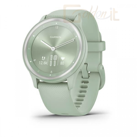Okosóra Garmin Vivomove Sport Cool Mint Case and Silicone Band with Silver Accents - 010-02566-03