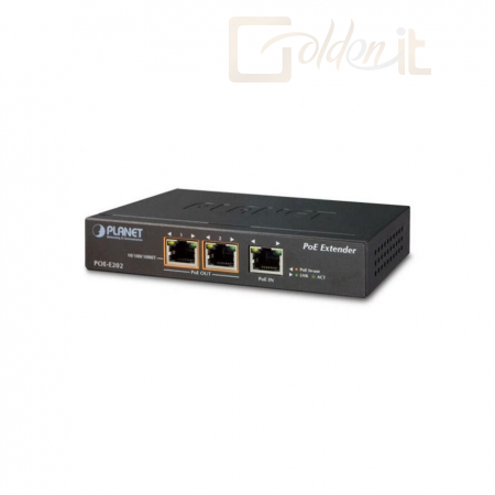 Hálózati eszközök Planet 1-Port 802.3at PoE+ to 2-Port Gigabit PoE Extender - POE-E202