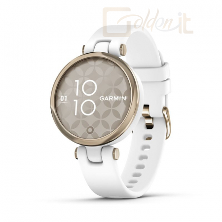 Okosóra Garmin Lily Sport Edition Cream Gold Bezel with White Case and Silicone Band - 010-02384-10