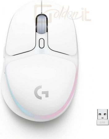Egér Logitech G705 Wireless RGB Gaming Mouse White - 910-006367