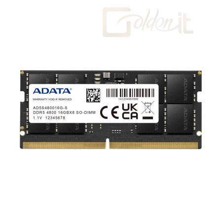RAM A-Data 16GB DDR5 4800MHz - AD5S480016G-S