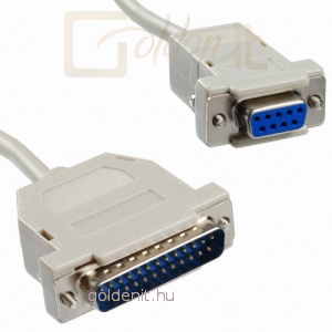Soros nyomtatókábel DB9F/DB25M 1,8m