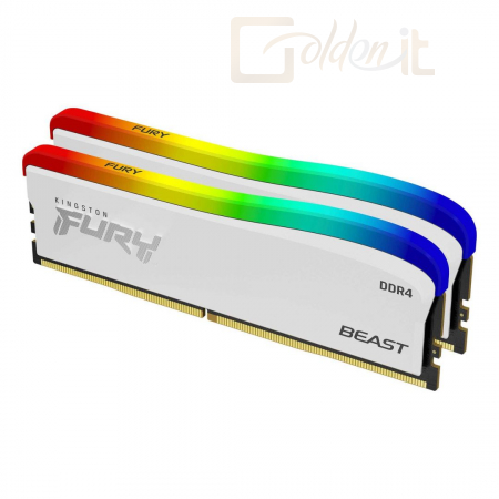 RAM Kingston 16GB DDR4 3200MHz Kit(2x8GB) Fury Beast RGB SE White - KF432C16BWAK2/16