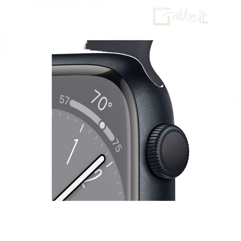 Okosóra Apple Watch Series 8 GPS + Cellular 45mm Midnight Aluminium Case with Midnight Sport Band - MNK43