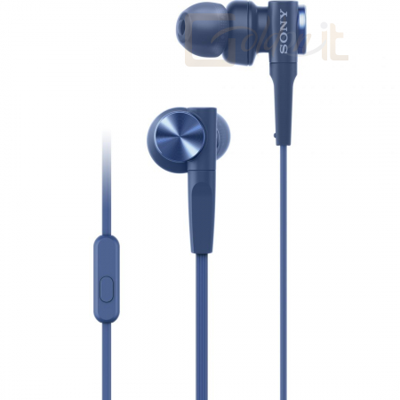 Fejhallgatók, mikrofonok Sony MDRXB55APL Extra Bass Headset Blue - MDRXB55APL.CE7