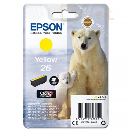 Nyomtató - Tintapatron Epson T2614 Yellow - C13T26144012