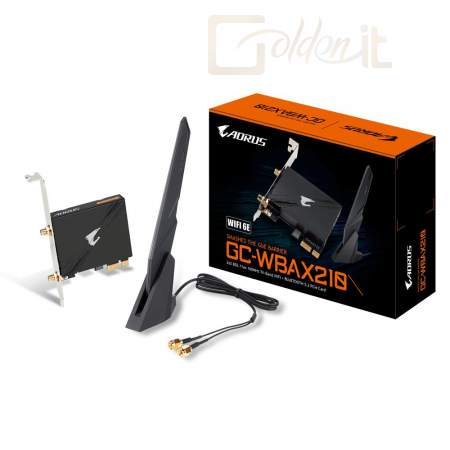 Hálózati eszközök Gigabyte GC-WBAX210 AX2400 Wireless Adapter PCI-Express Tri Band - GC-WBAX210