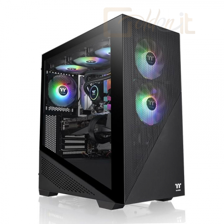 Ház Thermaltake Divider 370 TG ARGB Mid Tower Chassis Tempered Glass Black - CA-1S4-00M1WN-00