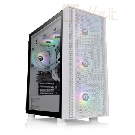 Ház Thermaltake H570 TG ARGB Snow Mid Tower Chassis Tempered Glass White - CA-1T9-00M6WN-01