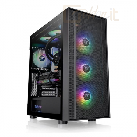 Ház Thermaltake H570 TG ARGB Mid Tower Chassis Tempered Glass Black - CA-1T9-00M1WN-01