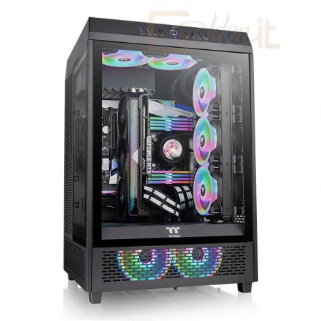 Ház Thermaltake The Tower 500 Mid Tower Chassis Tempered Glass Black - CA-1X1-00M1WN-00