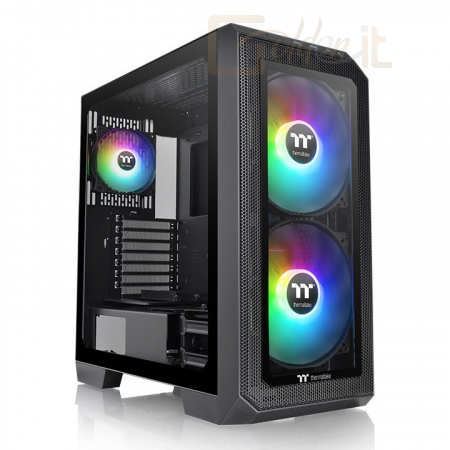Ház Thermaltake View 300 MX Mid Tower Chassis ARGB Tempered Glass Black - CA-1P6-00M1WN-00