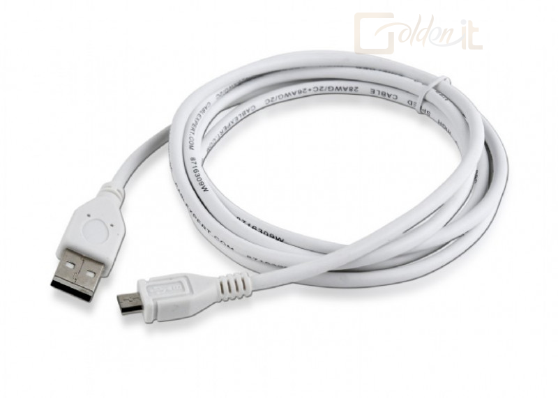 Kábel -  Gembird USB2.0 A-microUSB 1,8m White