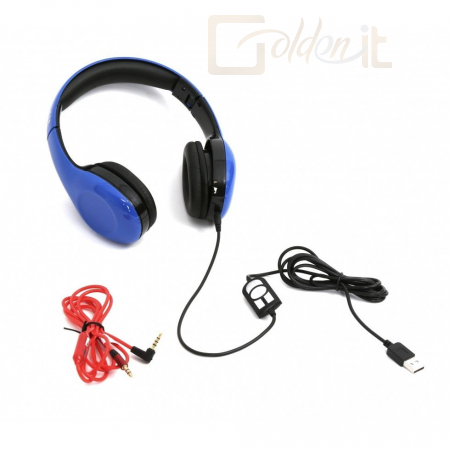 Fejhallgatók, mikrofonok Platinet Omega FreeStyle FH-4920 Headset Blue - FH4920BL