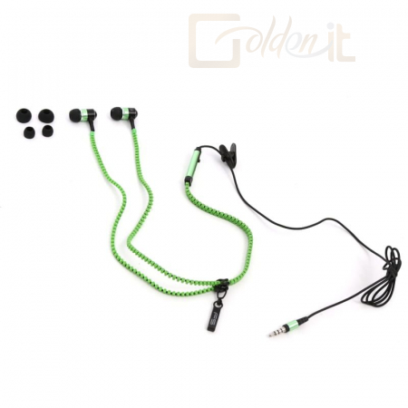 Fejhallgatók, mikrofonok Platinet FreeStyle Zip Headset Green - FH2111G