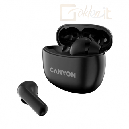 Fejhallgatók, mikrofonok Canyon TWS-5SB Bluetooth Headset Black - CNS-TWS5B