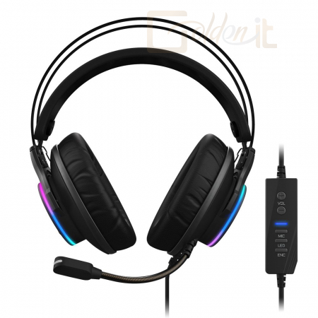 Fejhallgatók, mikrofonok Gigabyte Aorus H1 Gaming Headset Black - GP-AORUS H1